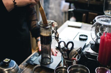 Brewing Coffee in Aeropress